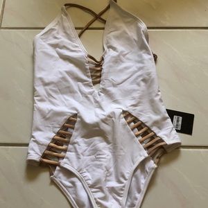 Forever 21 one piece bandage swimsuit sz 4 NWT